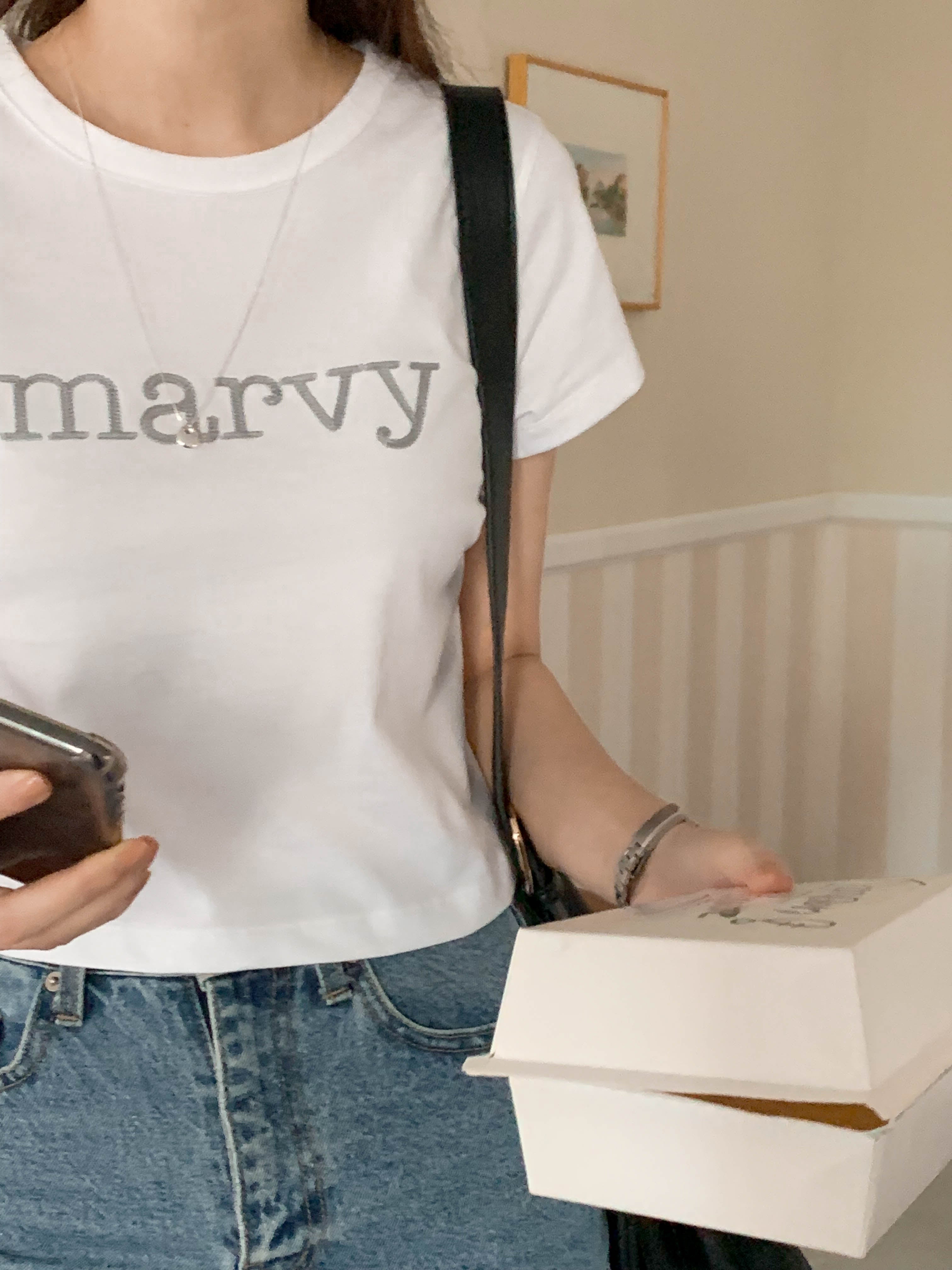 3rd) marvy chain logo tee (grey)