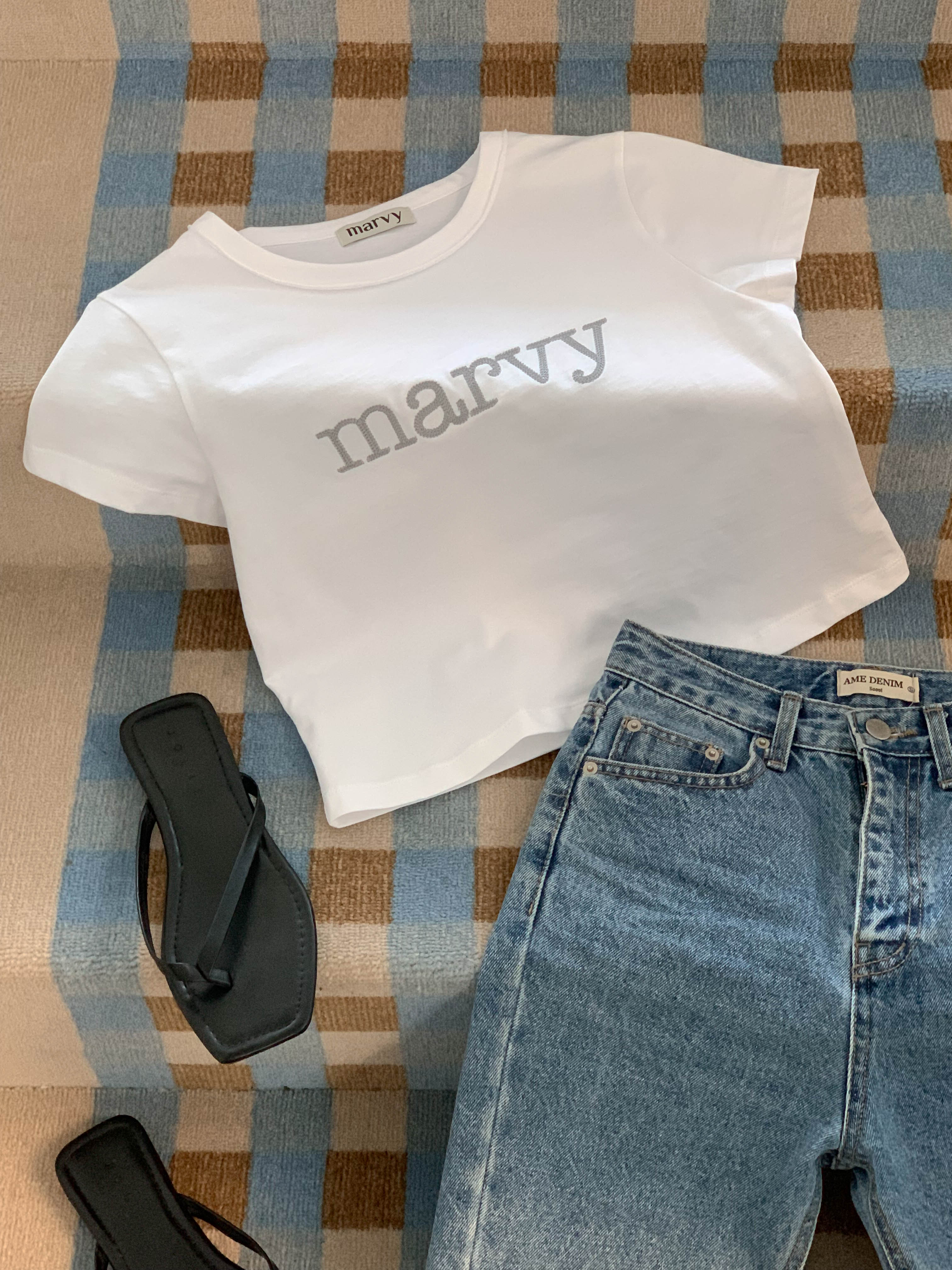 3rd) marvy chain logo tee (grey)