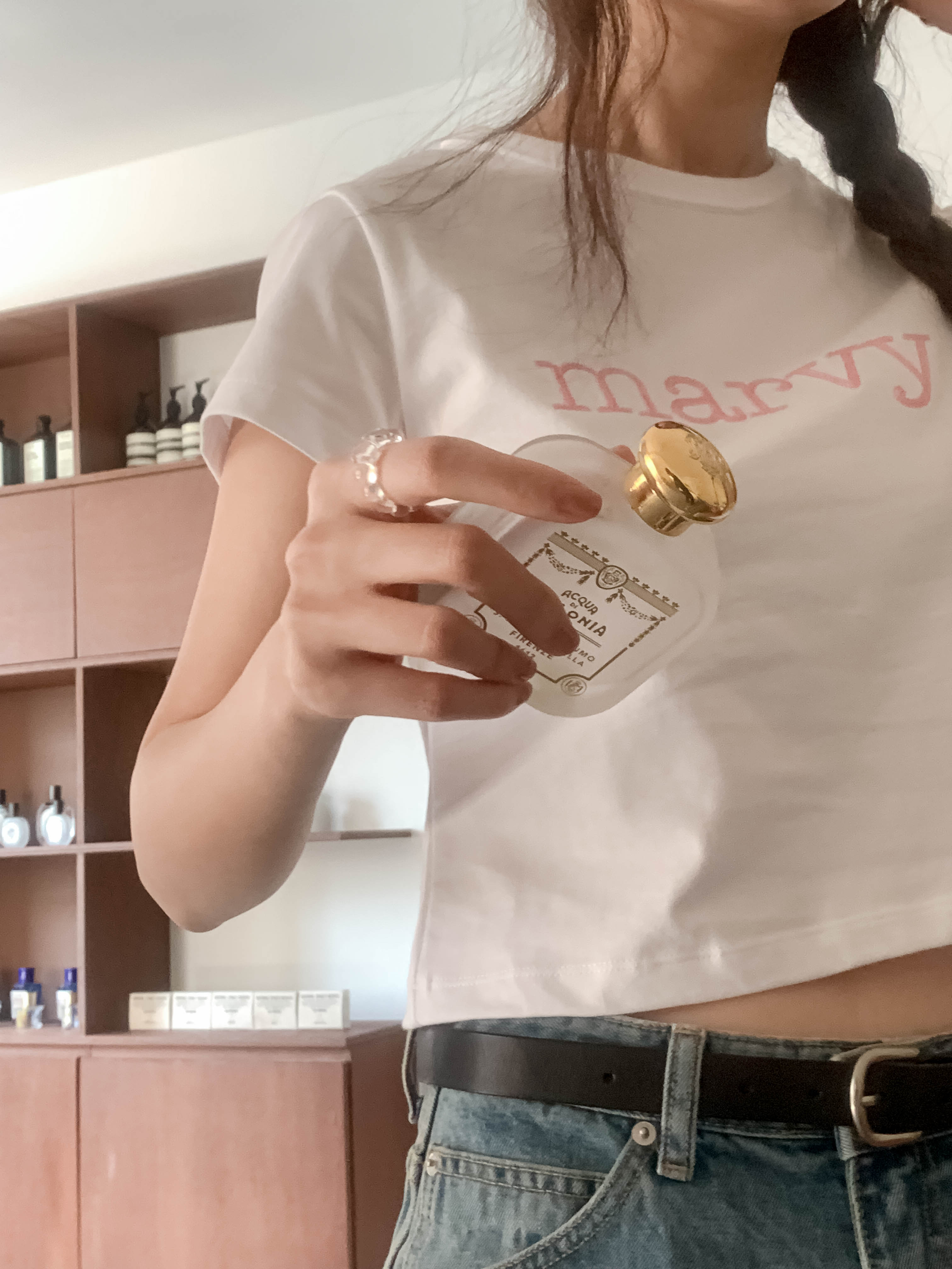3rd) marvy chain logo tee (pink)