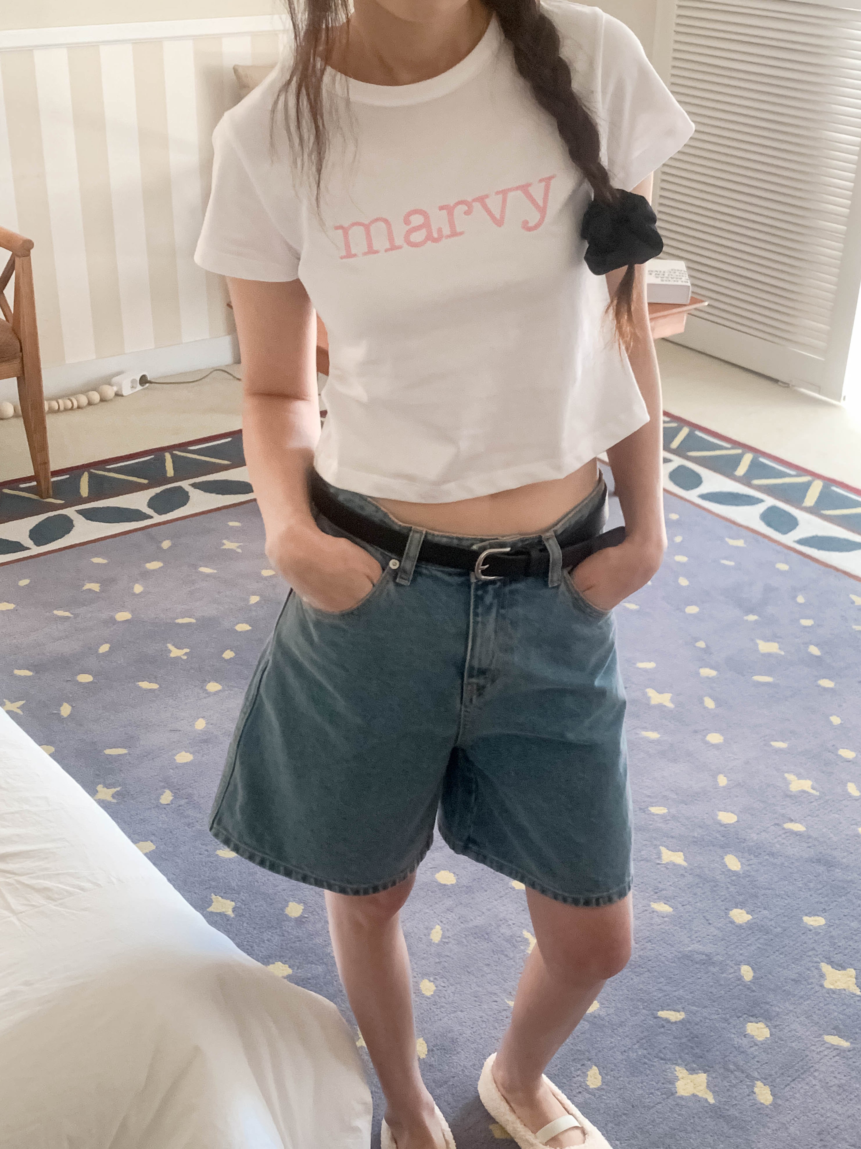 3rd) marvy chain logo tee (pink)