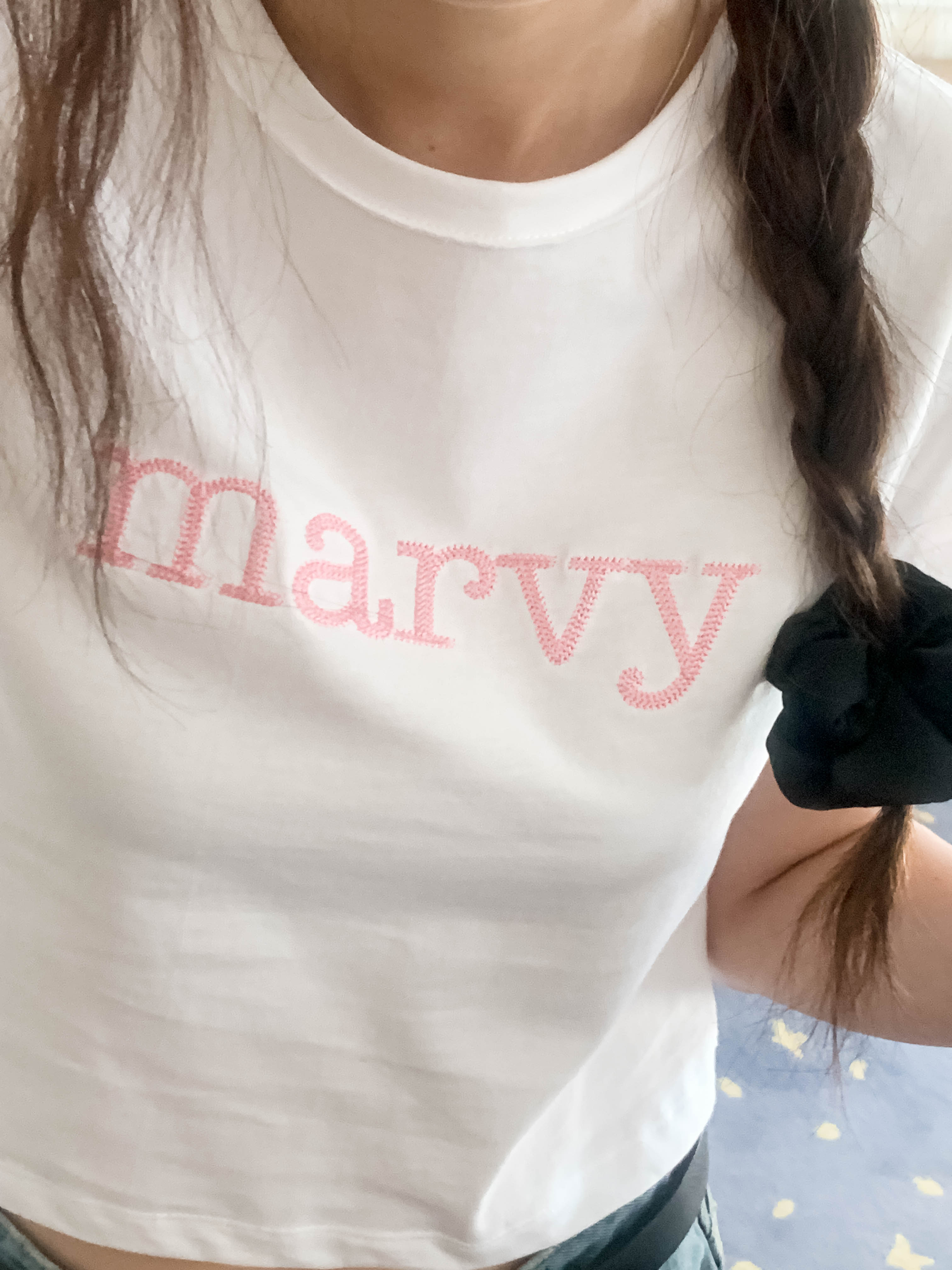 3rd) marvy chain logo tee (pink)