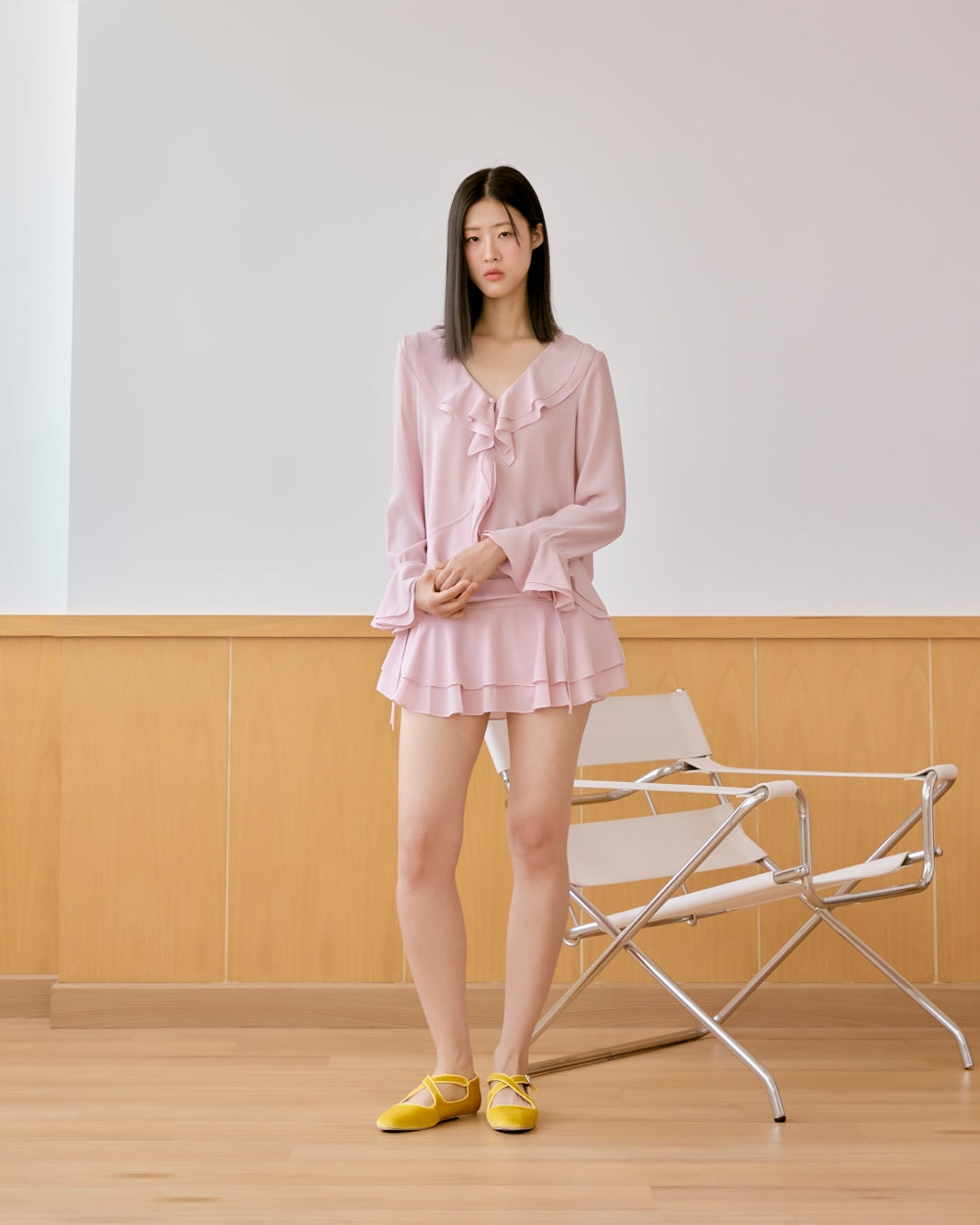 2nd) whimsical ruffle blouse & skirt