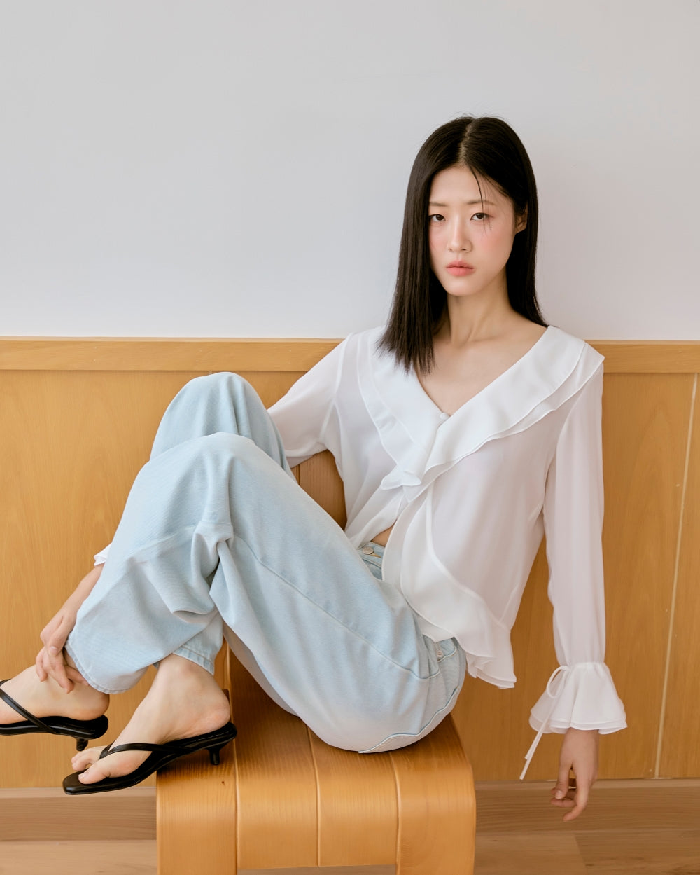 2nd) whimsical ruffle blouse & skirt